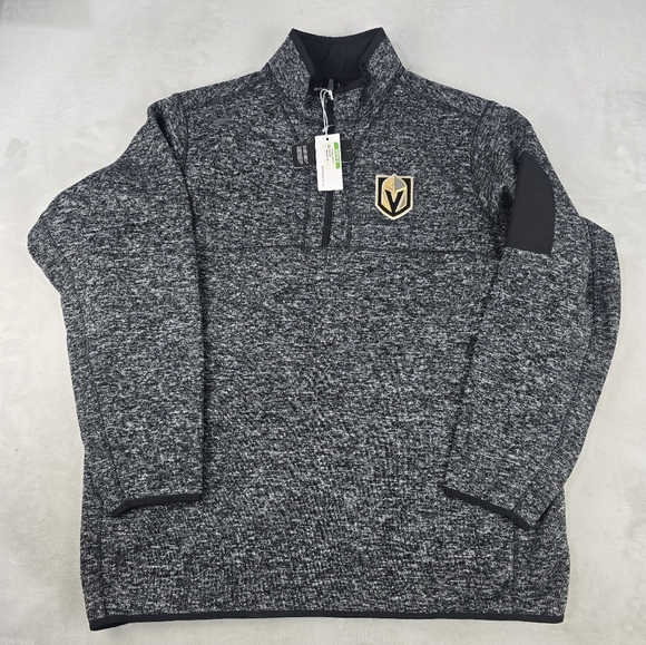 Antigua Mens 1/4 Zip Fleece  Pullover Sweater NHL Vegas Golden Knights 2XL - Picture 1 of 7